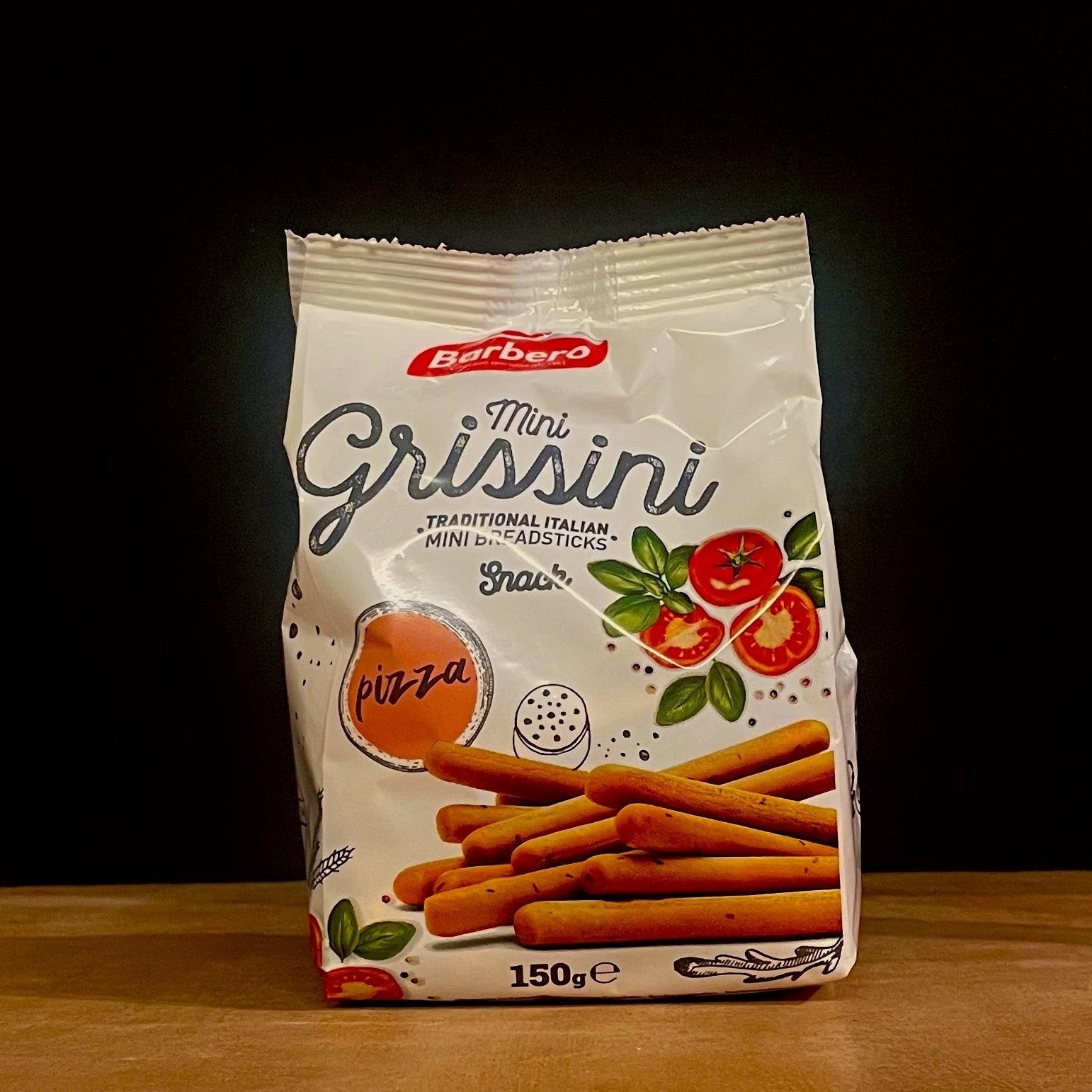 Mini Grissini. 150g Basil&Tomato Olives&Oils(O&O)